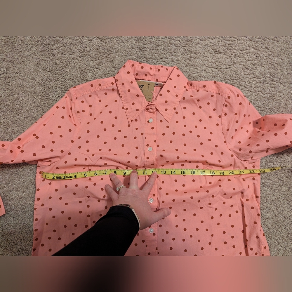 Boden Pink Polka Dot Button Down Shirt - Picture 9 of 10